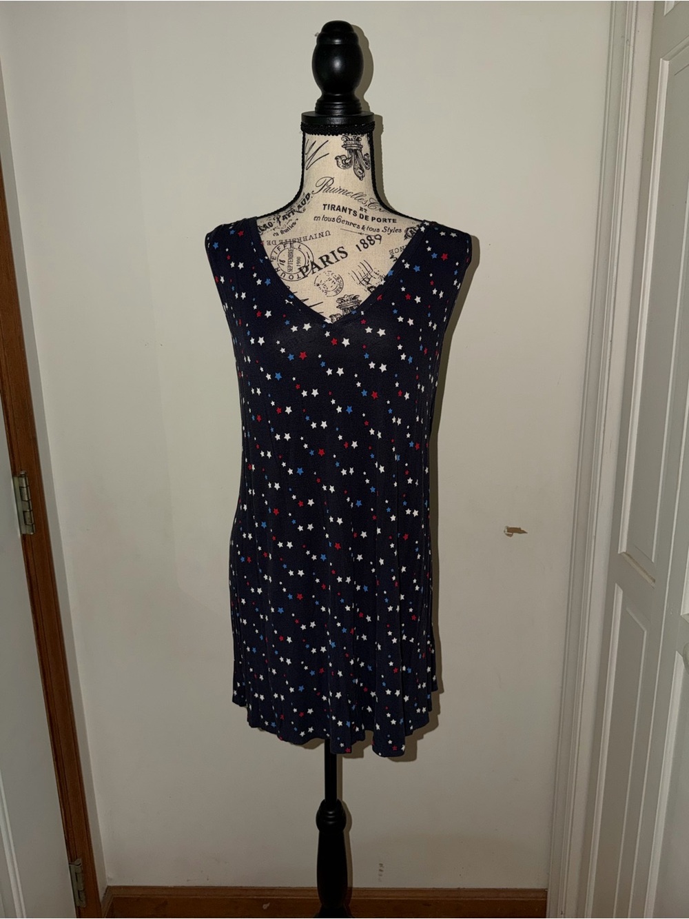✨5/$30✨ Lane Bryant Navy Swing Tank with Red and White Stars